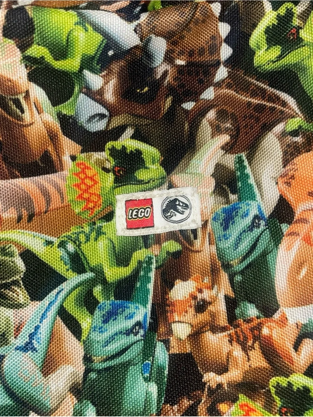 LEGO Jurassic World Tyrannosaurus Rex Dinosaur Print Kid Backpack Book Bag T-Rex